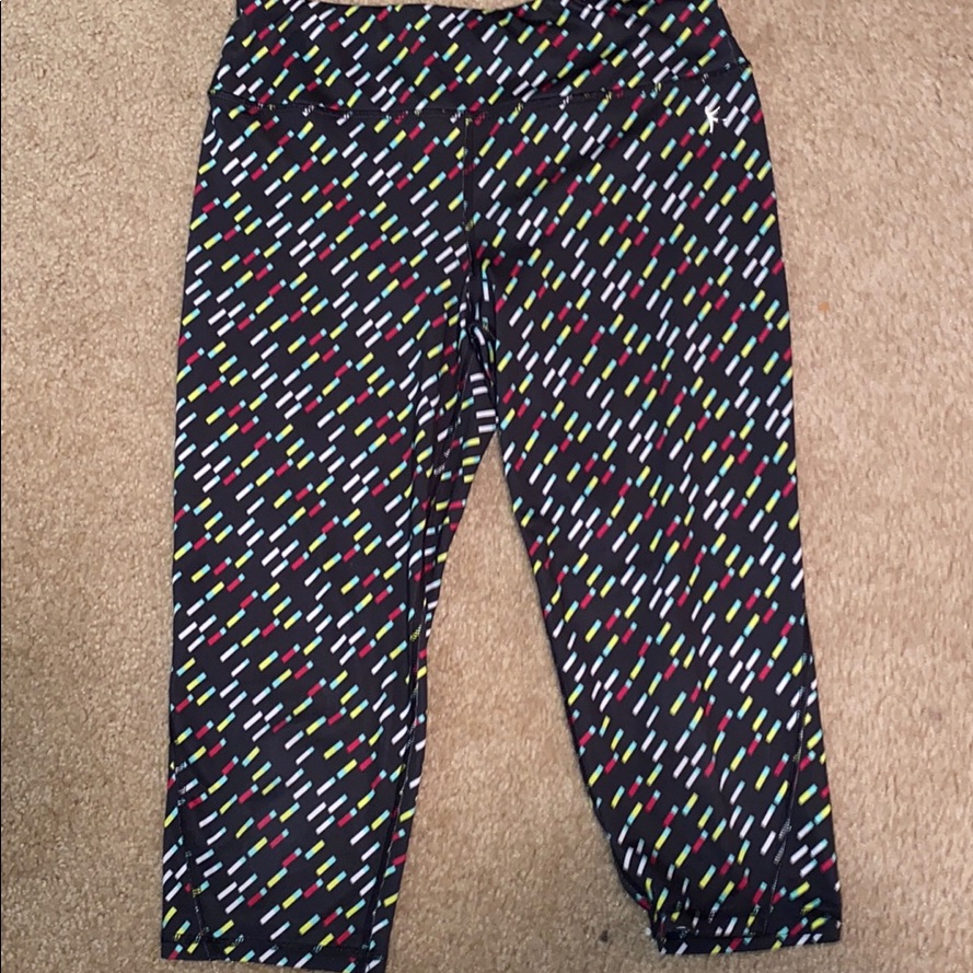 Black Pattern Capris